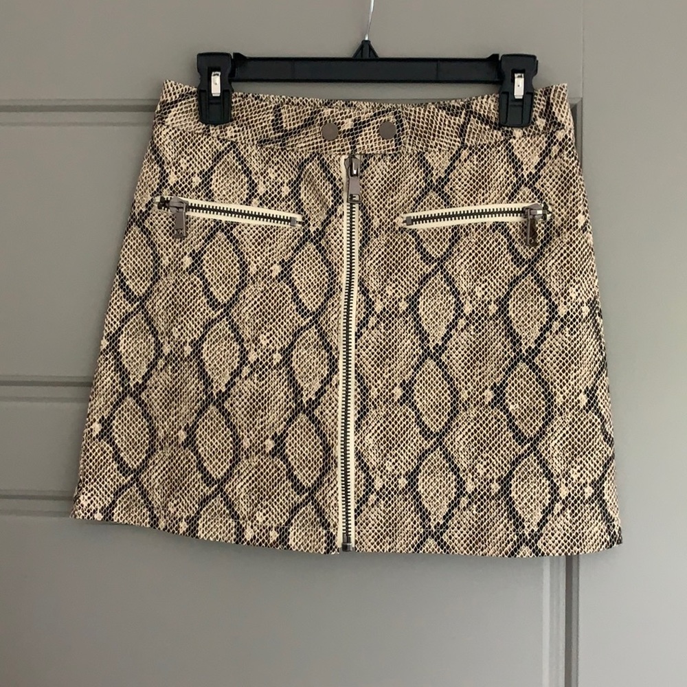 Faux Snake Skin Skirt